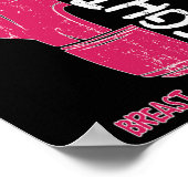 Haar strijd is mijn vechtende handschoenkast borst poster (Hoek)