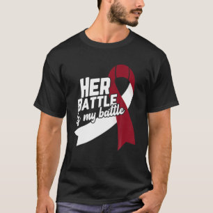 Haar strijd is mijn vechtkop en de kanker van de n t-shirt