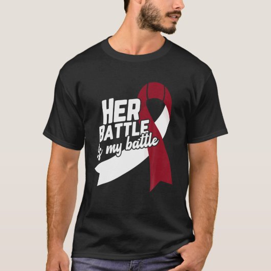 Haar strijd is mijn vechtkop en de kanker van de n t-shirt (Voorkant)