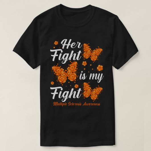 Haar strijd is mijn vechtspeerbaarheid bij multipl t-shirt (Design voorkant)