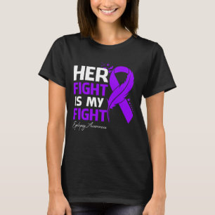Haar strijd is mijn vechtspiekheid t-shirt
