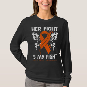 Haar strijd is mijn Vlucht-ADHD-bewustmakingsvink T-shirt