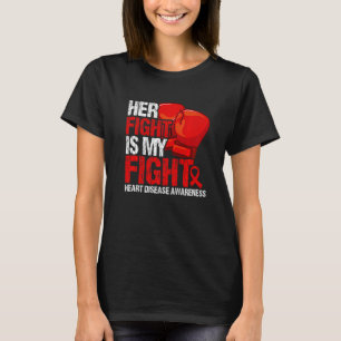 Haar strijd is mijn waakzaamheid voor hartziekten t-shirt