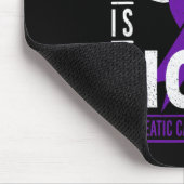 Haar strijd is mijn waarschuwing voor pancreaskank muismat (Hoek)