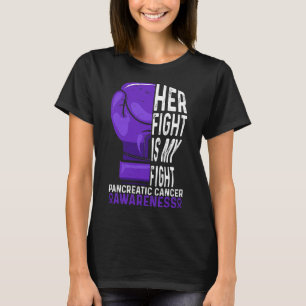 Haar strijd is mijn waarschuwing voor pancreaskank t-shirt