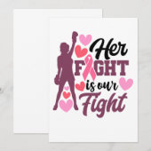 Haar strijd is ons bewustzijn van borstkanker. save the date (Voorkant / Achterkant)