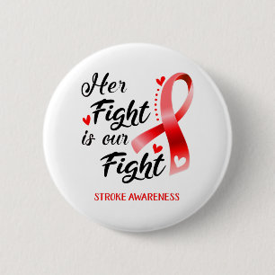 Haar strijd is ons bewustzijn van de strijd. ronde button 5,7 cm