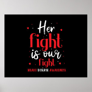 Haar strijd is ons bewustzijn van hartziekten poster