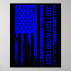 Haar strijd is ons gevecht Alopecia Areata bewustz Poster