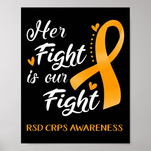 Haar strijd is ons gevecht tegen RSD CRPS bewustzi Poster (Voorkant)