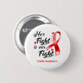 Haar strijd is ons 't bewustzijn van de strijd teg ronde button 5,7 cm (Voorkant /achterkant)