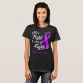 Haar strijd is onze 'Fight Epilepsy Bewustmaking' T-shirt (Voorkant volledig)