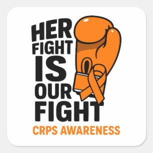 Haar strijd is onze steun aan CRPS Vierkante Sticker