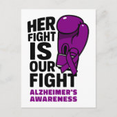 Haar Strijd Is Onze Strijd - Alzheimer Bewustzijn Briefkaart (Voorkant)