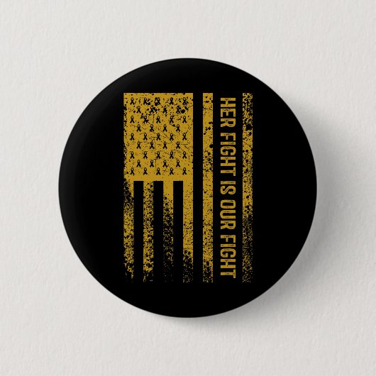 Haar strijd is onze strijd: bewustwording van kank ronde button 5,7 cm (Voorkant)