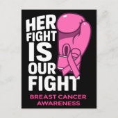 Haar strijd is onze strijd - Bewustzijn van borstk Briefkaart (Voorkant)