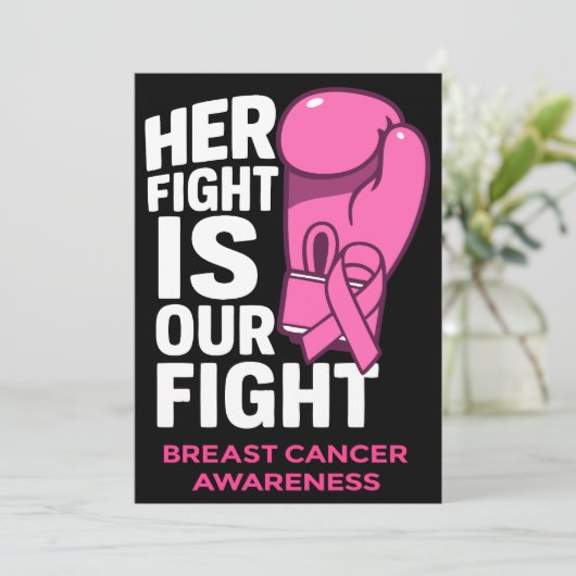 Haar strijd is onze strijd - Bewustzijn van borstk Kaart (Staand voorkant)