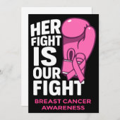 Haar strijd is onze strijd - Bewustzijn van borstk Kaart (Voorkant / Achterkant)