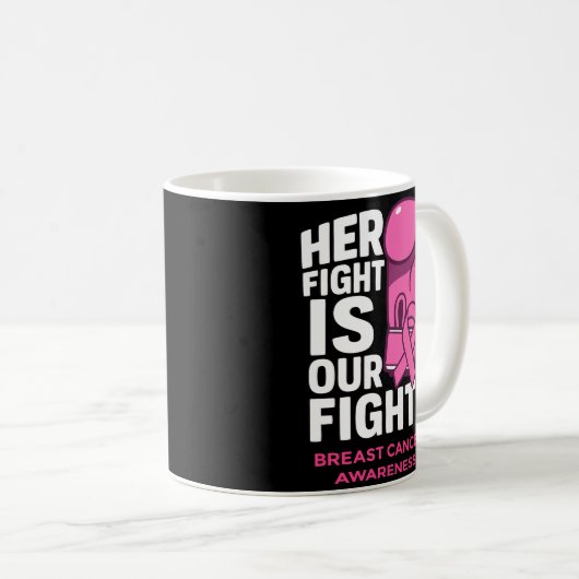 Haar strijd is onze strijd - Bewustzijn van borstk Koffiemok (Voorkant rechts)