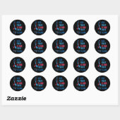 Haar strijd is onze strijd Diabetes Awareness Day  Ronde Sticker (Vel)