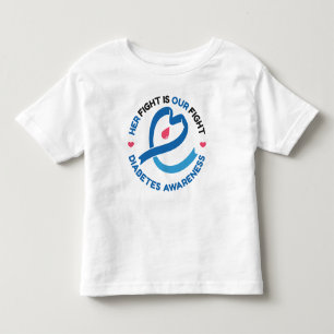 Haar Strijd Is Onze Strijd – Diabetes Bewustzijn Kinder Shirts