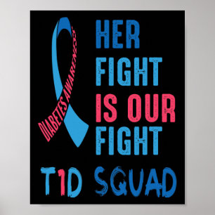 Haar Strijd Is Onze Strijd Diabetes Bewustzijnsdag Poster