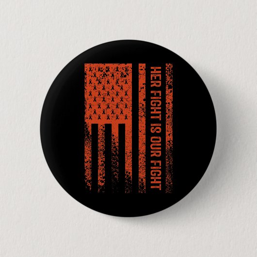 Haar strijd is onze strijd RSD CRPS Awareness 1 Ronde Button 5,7 Cm (Voorkant)