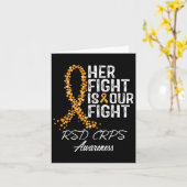 Haar strijd is onze strijd RSD CRPS Awareness 2 Kaart (Gele Bloem)