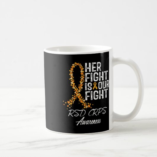 Haar strijd is onze strijd RSD CRPS Awareness 2 Koffiemok (Rechts)