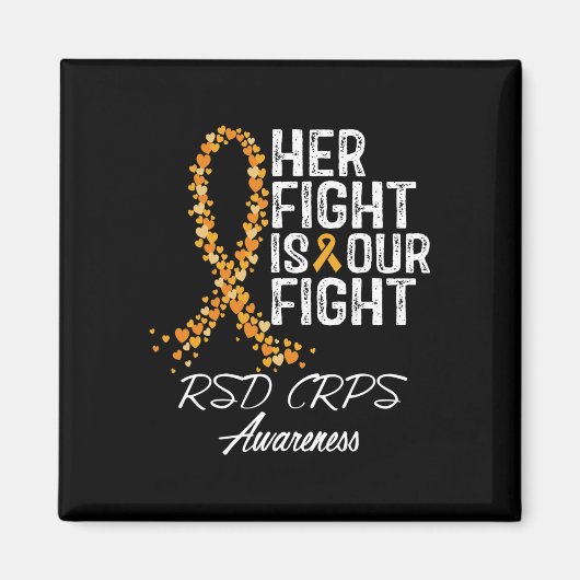 Haar strijd is onze strijd RSD CRPS Awareness 2 Magneet (Voorkant)