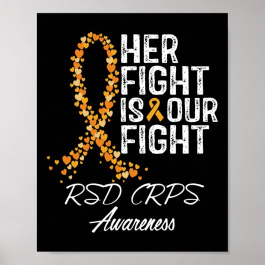 Haar strijd is onze strijd RSD CRPS Awareness 2 Poster (Voorkant)