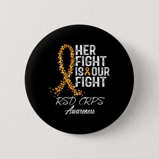 Haar strijd is onze strijd RSD CRPS Awareness 2 Ronde Button 5,7 Cm (Voorkant)