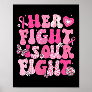 Haar strijd is onze strijd tegen borstkanker bewus poster