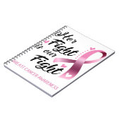 Haar strijd is onze strijd tegen borstkanker notitieboek (Linkerzijde)