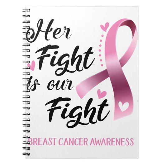 Haar strijd is onze strijd tegen borstkanker notitieboek (Voorkant)