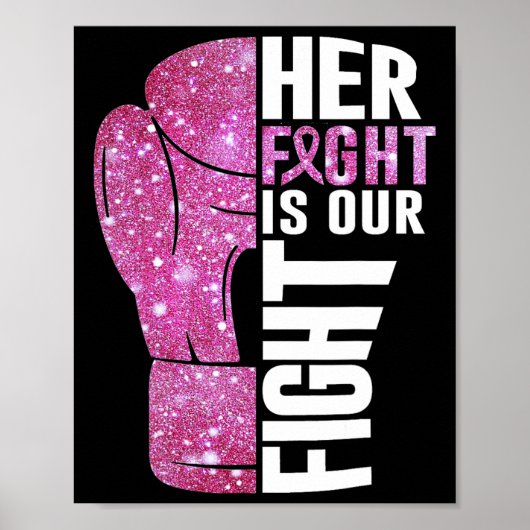 Haar strijd is onze strijd tegen borstkanker. poster (Voorkant)