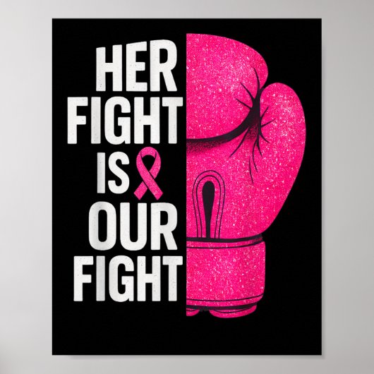 Haar strijd is onze strijd tegen borstkanker. poster (Voorkant)