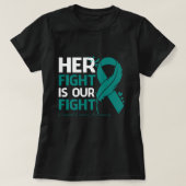 Haar strijd is onze strijd tegen CERVICAL CANCER A T-shirt (Design voorkant)