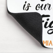 Haar strijd is onze strijd tegen leukemie muismat (Hoek)