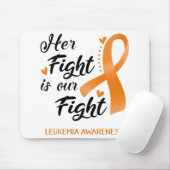 Haar strijd is onze strijd tegen leukemie muismat (Met muis)