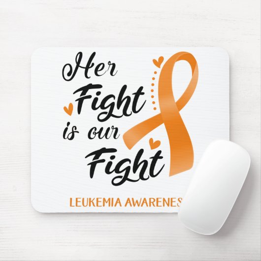 Haar strijd is onze strijd tegen leukemie muismat (Met muis)