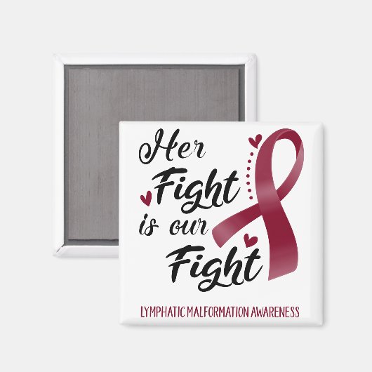 Haar strijd is onze strijd tegen lymfatische misvo magneet (Voorkant / Achterkant)