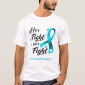 Haar strijd is onze strijd tegen Myasthenia Gravis T-shirt (Voorkant)
