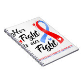 Haar strijd is onze strijd tegen pulmonale fibrose notitieboek (Rechterzijde)