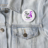 Haar strijd is onze strijd tegen sarcoïdose ronde button 5,7 cm (In situ)