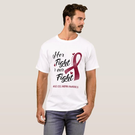 Haar strijd is onze strijd tegen zieke cellen Anem T-shirt (Voorkant volledig)