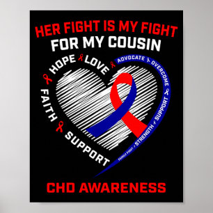 Haar Strijd Neef Chd Bewustzijn Hartziekte Grafiek Poster
