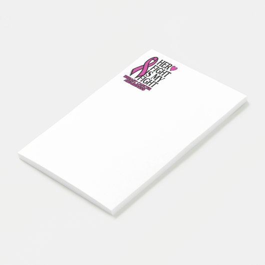 Haar strijd tegen borstkanker post-it® notes (Schuin)