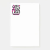 Haar strijd tegen borstkanker post-it® notes (Voorkant)