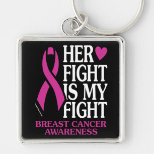 Haar strijd tegen borstkanker sleutelhanger